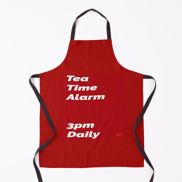 Item preview, Tea Time Alarm - red square designed and sold by designbywhacky.
