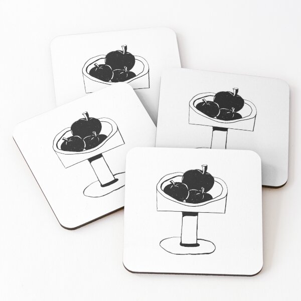 Item preview, Abstract Fruit Bowl Full Of Black Apples designed and sold by Vika Lysa Illustration Studio.