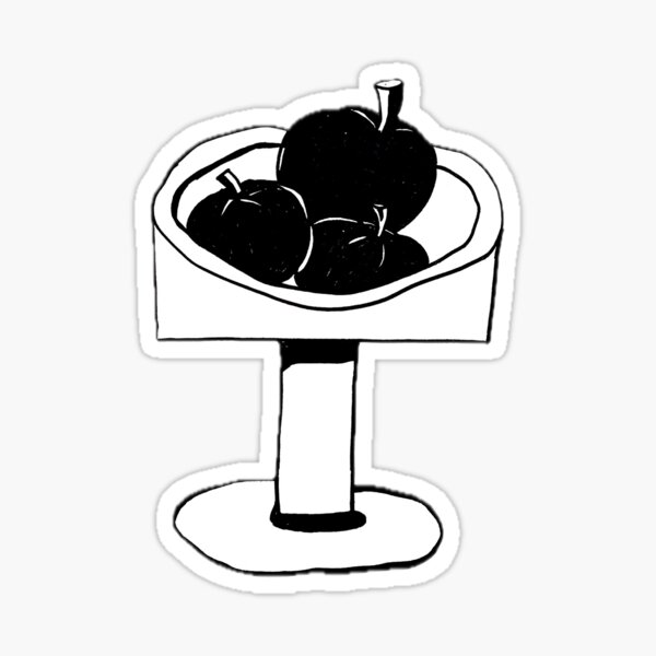 Item preview, Abstract Fruit Bowl Full Of Black Apples designed and sold by Vika Lysa Illustration Studio.