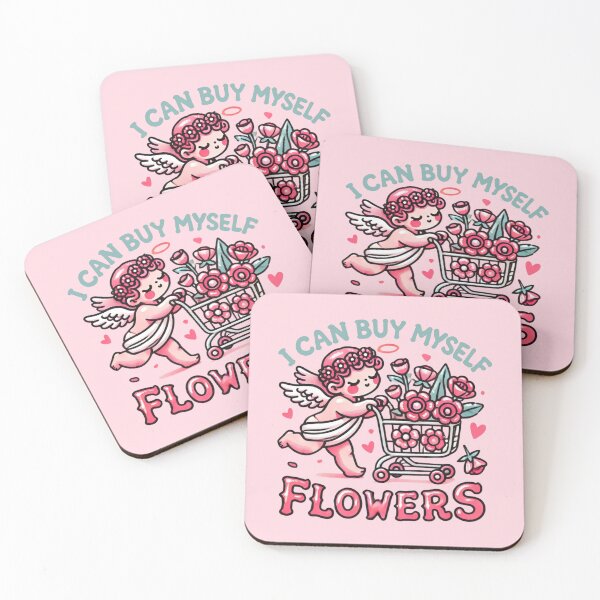 Item preview, i can buy myself flowers floral cart cupid angel designed and sold by Gossip Rag.