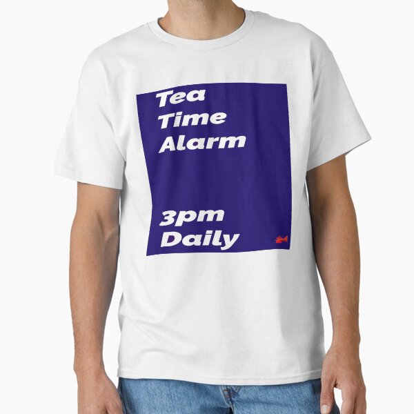 Item preview, Tea Time Alarm - blue square designed and sold by designbywhacky.