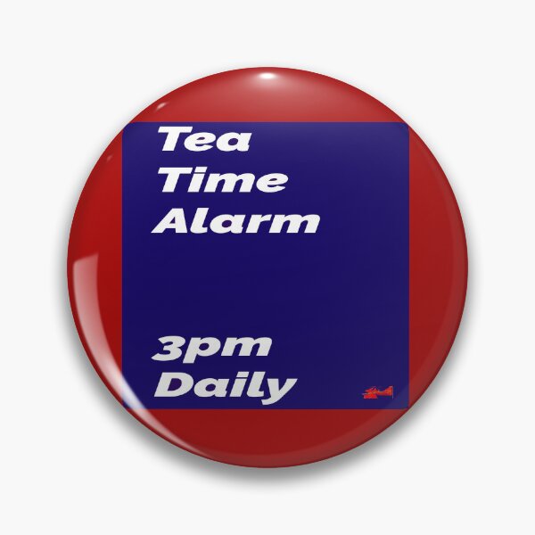 Item preview, Tea Time Alarm - blue square designed and sold by designbywhacky.
