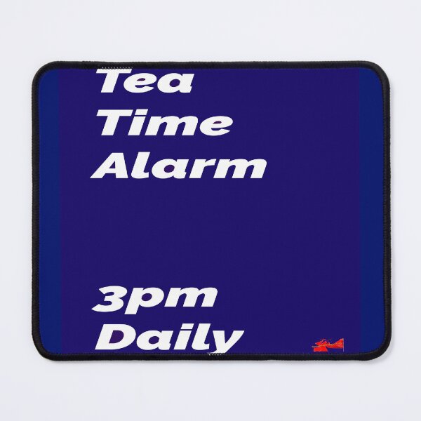 Item preview, Tea Time Alarm - blue square designed and sold by designbywhacky.