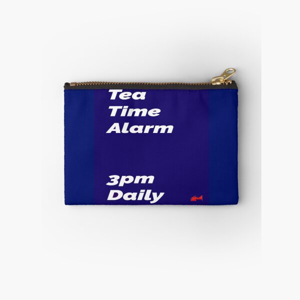 Item preview, Tea Time Alarm - blue square designed and sold by designbywhacky.