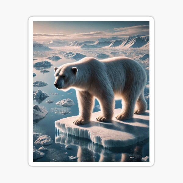 Item preview, Polar bear on melting ice – The realm of the Arctic designed and sold by M-Masterpieces.