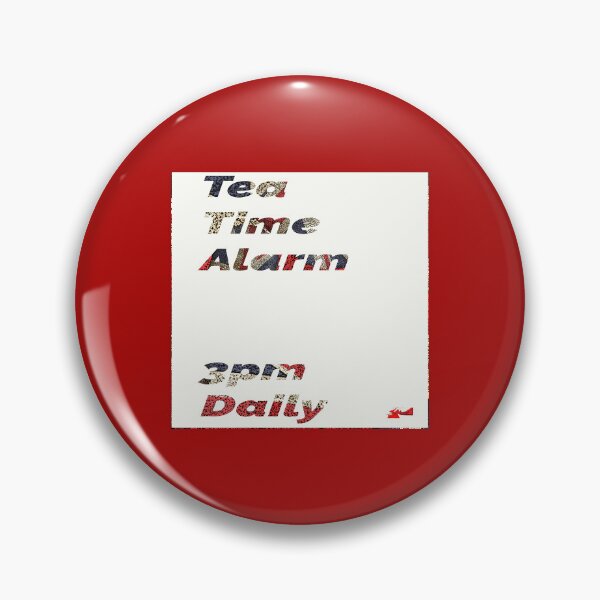 Item preview, Tea Time Alarm - white square designed and sold by designbywhacky.