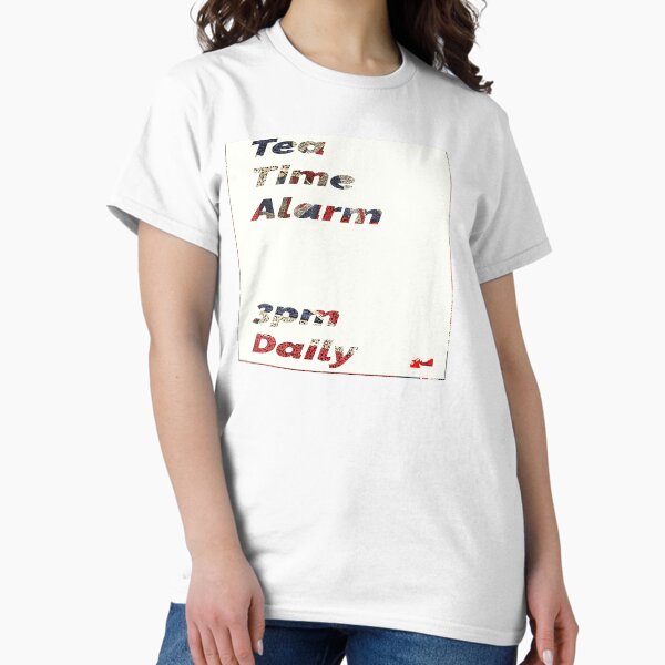 Item preview, Tea Time Alarm - white square designed and sold by designbywhacky.
