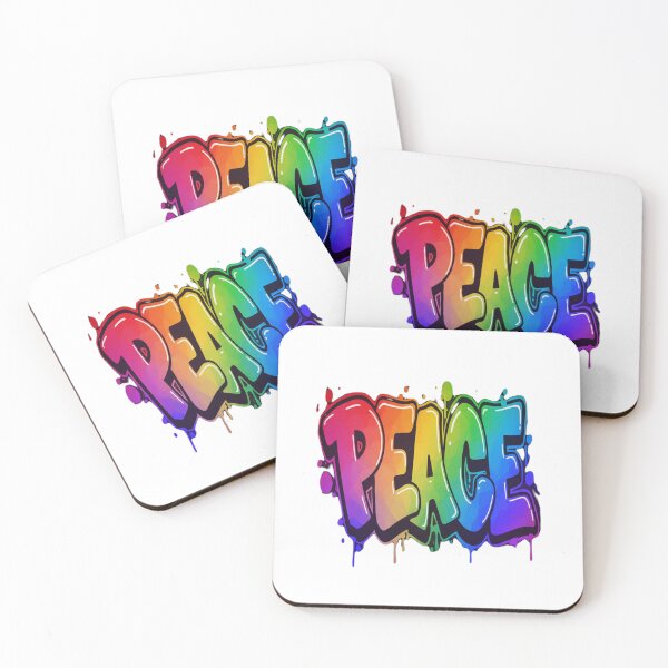 Item preview, PEACE Rainbow Graffiti designed and sold by Pacific Creations.