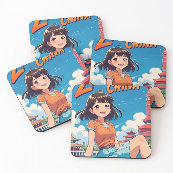 Item preview, Cute Retro Anime Girl Zhuhai China 80s Vintage Travel designed and sold by Retro-Anime9.