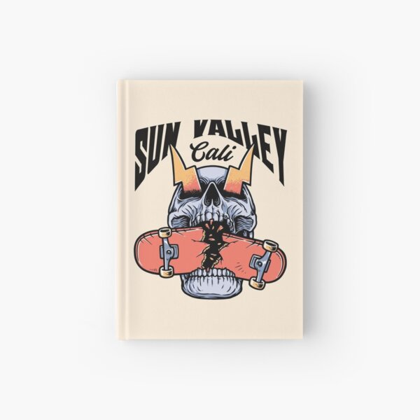 Item preview, Sun Valley California Skateboarding Skull - Black Text designed and sold by TimelessLocales.