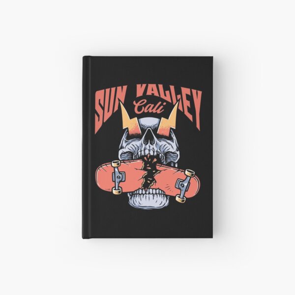 Item preview, Sun Valley California Skateboarding Skull - Orange Text designed and sold by TimelessLocales.