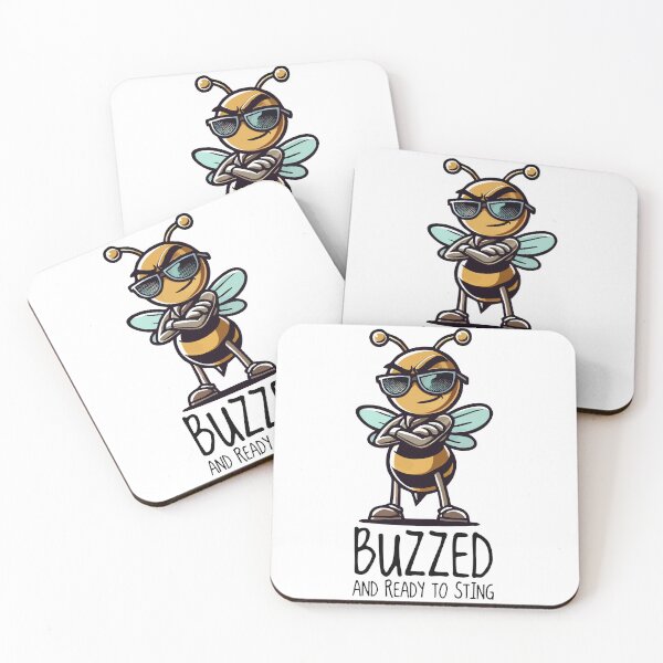 Item preview, Confident Bee - Funny Sticker Buzzed and Ready to Sting designed and sold by krisssuarez.