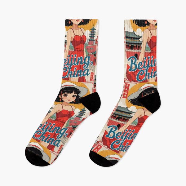 Item preview, Cute Retro Anime Girl Beijing China 80s Vintage Travel designed and sold by Retro-Anime9.
