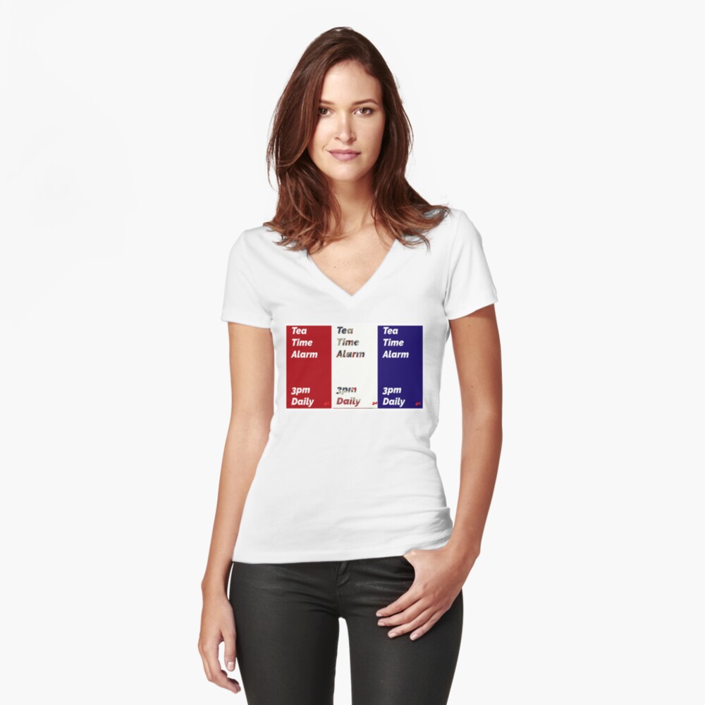 Item preview, Fitted V-Neck T-Shirt designed and sold by bywhacky.