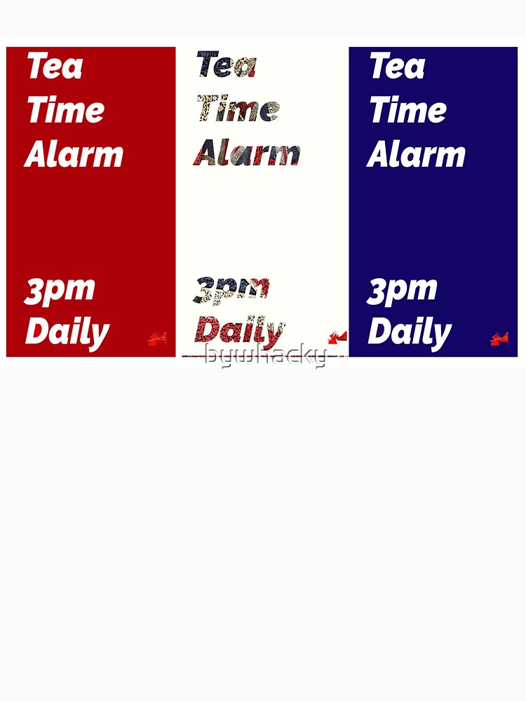 Thumbnail 7 of 7, Classic T-Shirt, Red White and Blue tea alarm designed and sold by bywhacky.