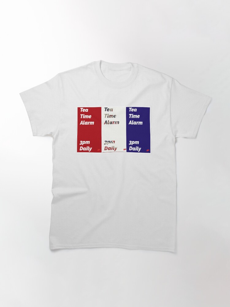 Thumbnail 3 of 7, Classic T-Shirt, Red White and Blue tea alarm designed and sold by bywhacky.