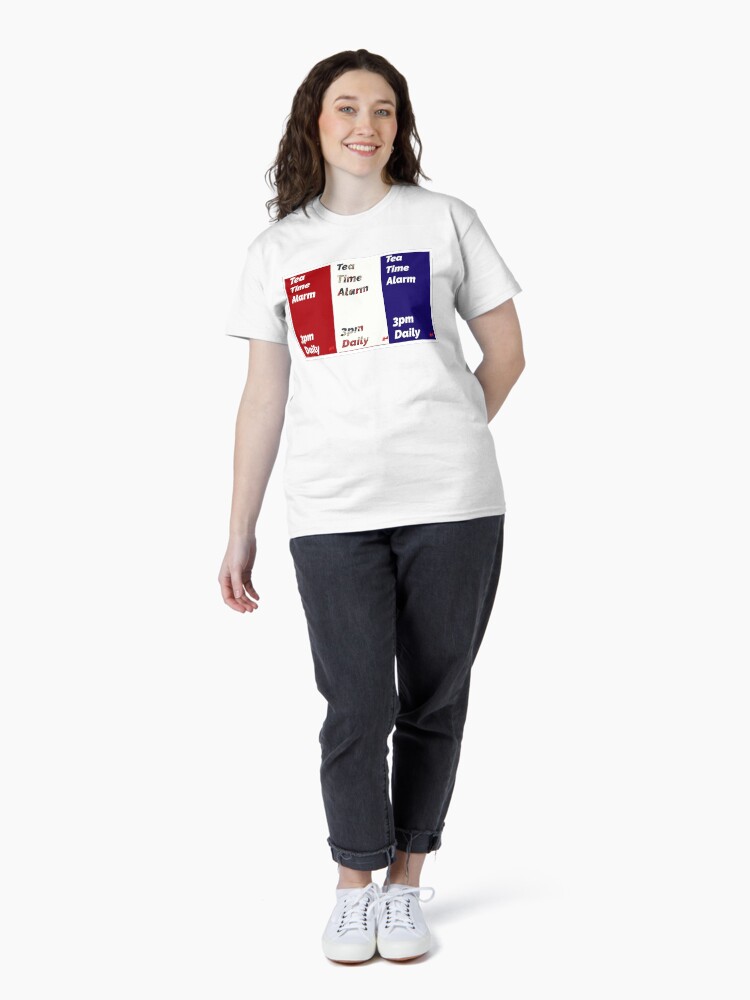 Thumbnail 4 of 7, Classic T-Shirt, Red White and Blue tea alarm designed and sold by bywhacky.