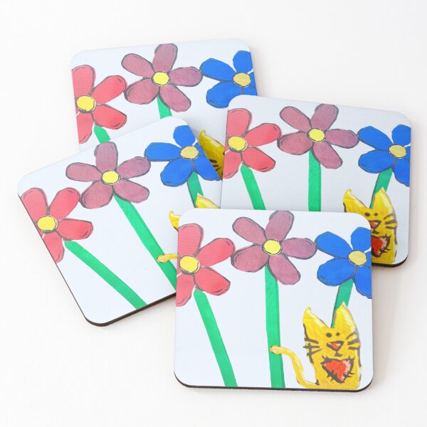 Item preview, Yellow cat and flowers designed and sold by Lauracolleen3.