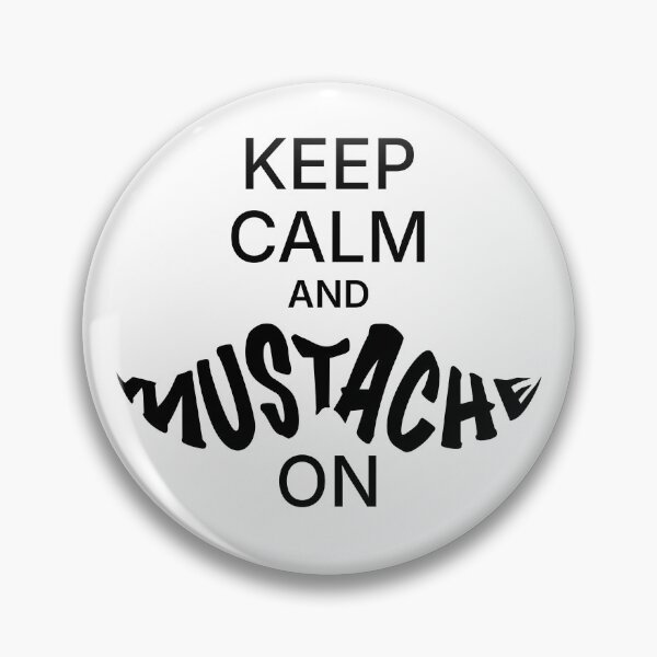 Item preview, Keep Calm and Mustache On - black designed and sold by houseofwray.