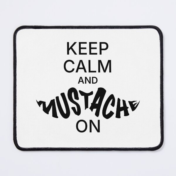 Item preview, Keep Calm and Mustache On - black designed and sold by houseofwray.