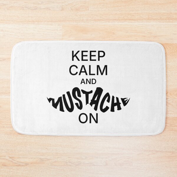 Item preview, Keep Calm and Mustache On - black designed and sold by houseofwray.