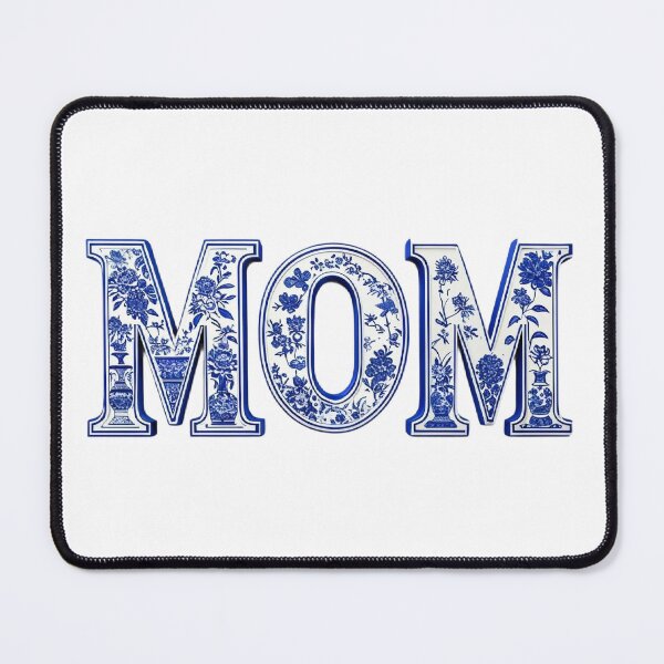 Item preview, MOM blue elegant floral mothers day designed and sold by NRcollections24.
