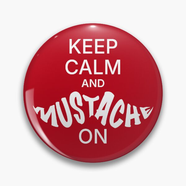 Item preview, Keep Calm and Mustache On - white designed and sold by houseofwray.