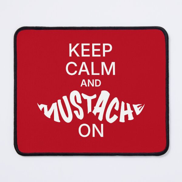 Item preview, Keep Calm and Mustache On - white designed and sold by houseofwray.