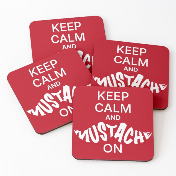 Item preview, Keep Calm and Mustache On - white designed and sold by houseofwray.