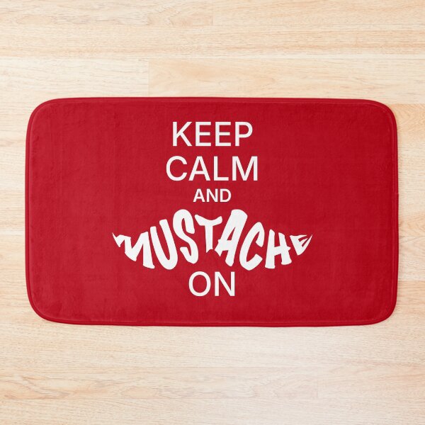 Item preview, Keep Calm and Mustache On - white designed and sold by houseofwray.