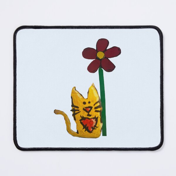 Item preview, Yellow cat and flower  designed and sold by Lauracolleen3.