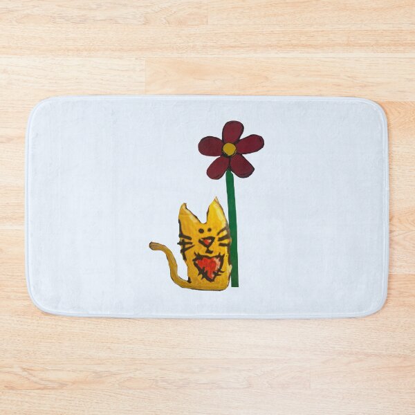 Item preview, Yellow cat and flower  designed and sold by Lauracolleen3.