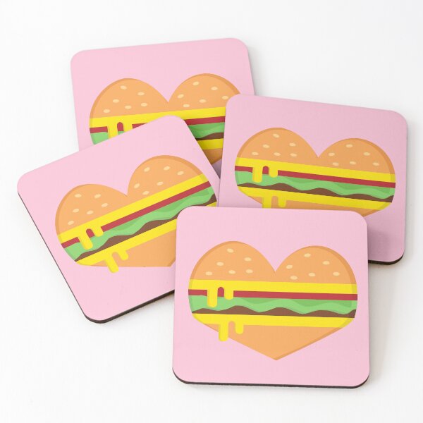 Item preview, Heart Hamburger with a Pink Background designed and sold by AlginaPugachova.