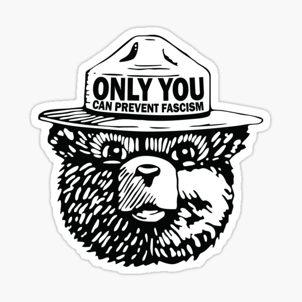 Vista previa del artículo con la obra «Antifa Smokey», diseñado y vendido por philosophetee.