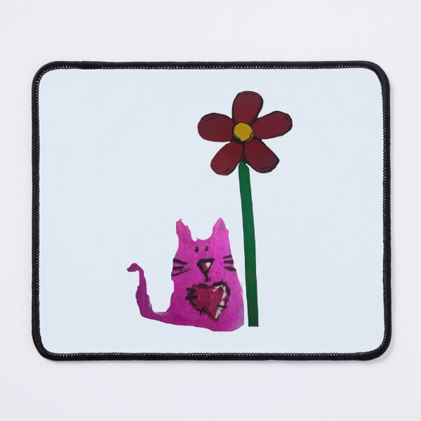 Item preview, Pink cat and flower designed and sold by Lauracolleen3.