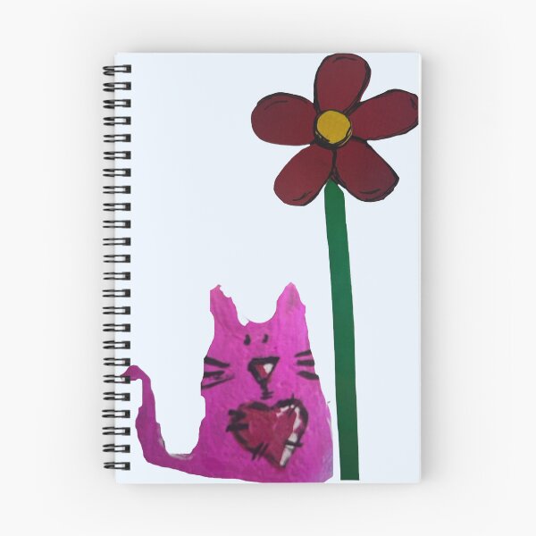 Item preview, Pink cat and flower  designed and sold by Lauracolleen3.