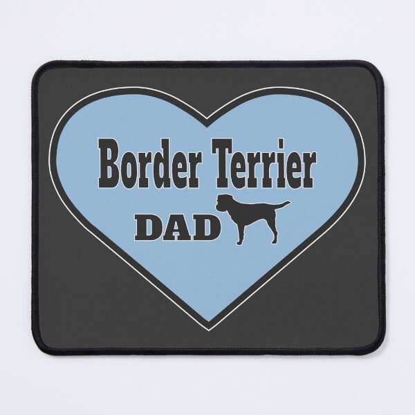 Item preview, Border Terrier Dad with Dog Silhouette - Blue Without #btposse Hashtag designed and sold by MoePark.