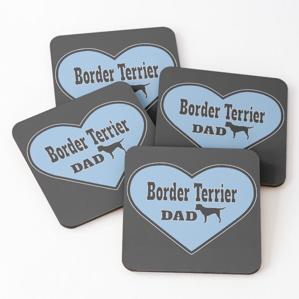 Item preview, Border Terrier Dad with Dog Silhouette - Blue Without #btposse Hashtag designed and sold by MoePark.