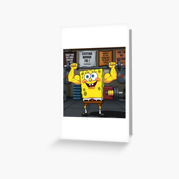 Item preview, SpongeBob in CrossFit training designed and sold by casamomo.