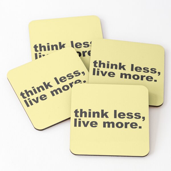 Item preview, Overthinking Quote | Think Less Live More -  designed and sold by PurpleLoveStore.