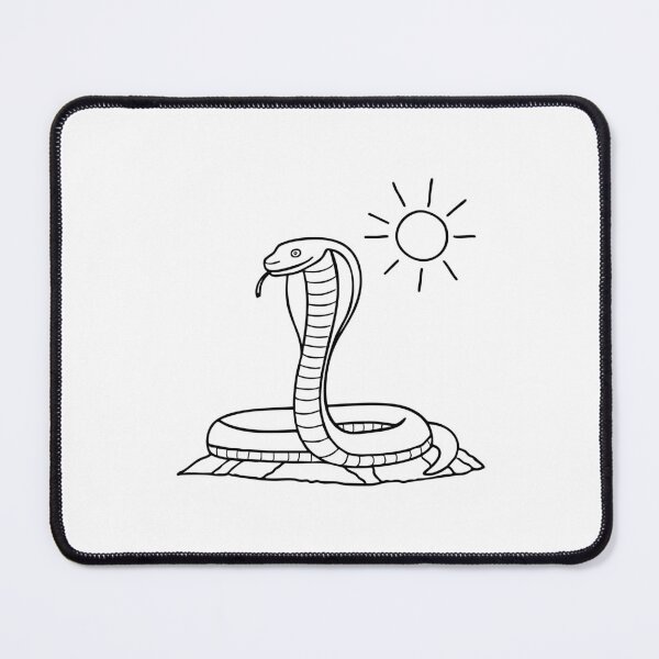 Item preview, King cobra under the sun, its hood partially raised on a rocky surface designed and sold by rasagamastore.