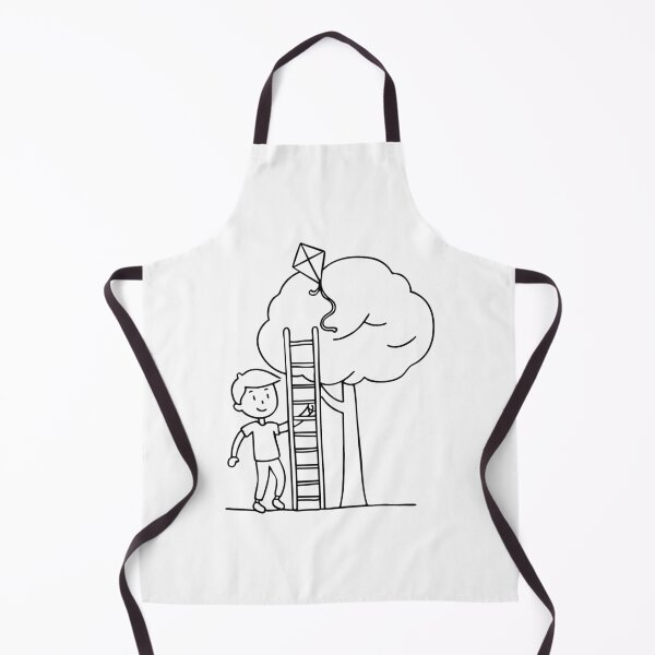 Item preview, A boy climbing a ladder to retrieve a kite that stuck in a tree designed and sold by rasagamastore.