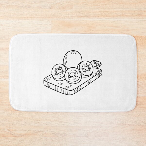 Item preview, Sliced kiwi fruit arranged on a wooden cutting board designed and sold by rasagamastore.