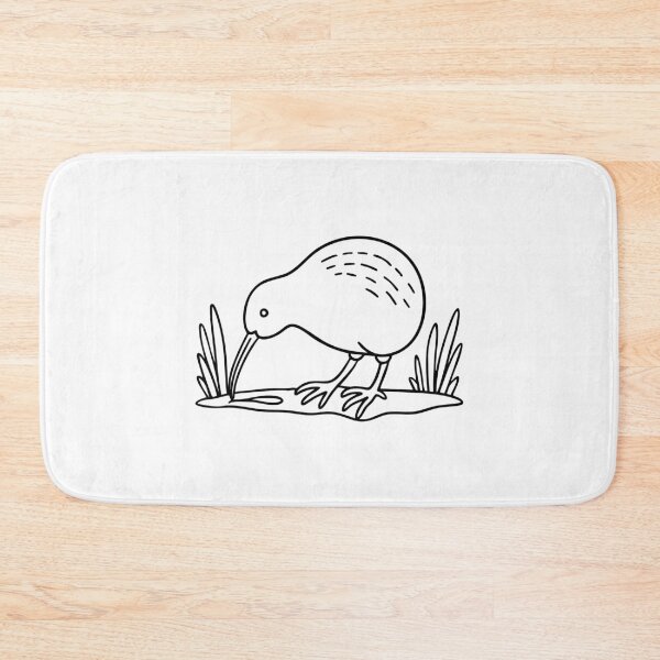 Item preview, Kiwi bird emerging from its burrow at night, exploring the forest floor designed and sold by rasagamastore.