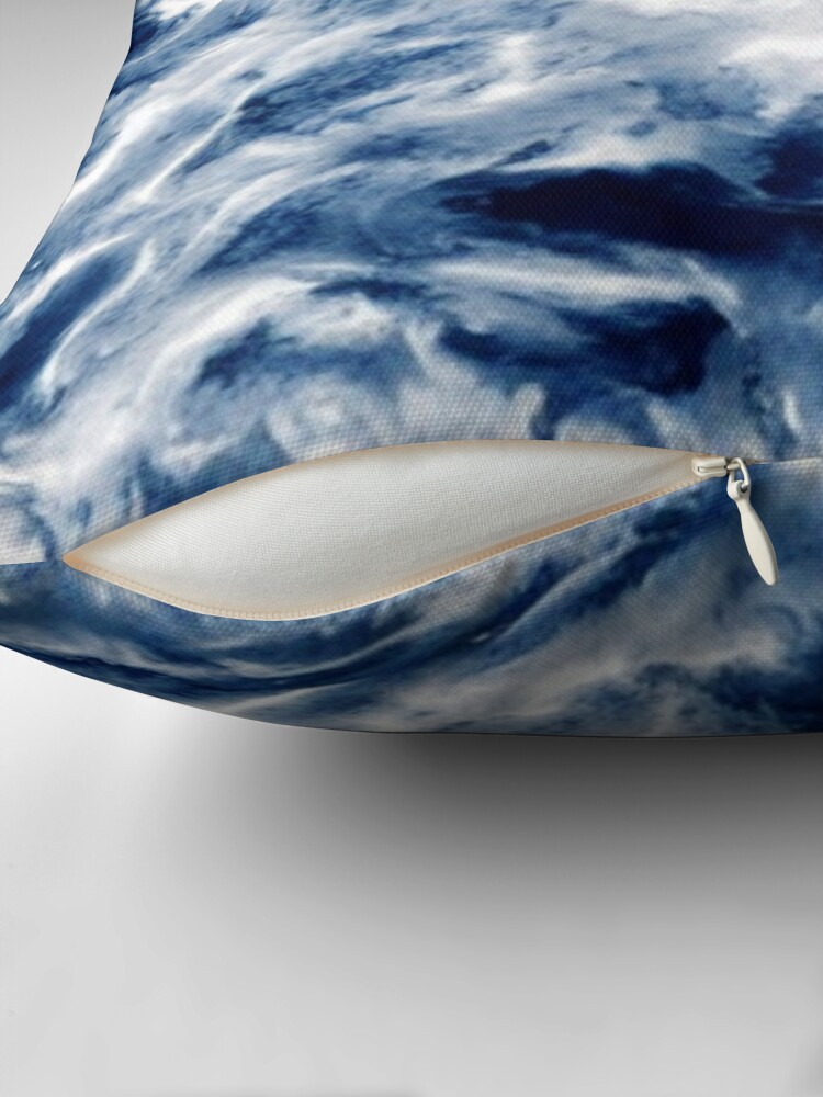 Thumbnail 2 of 4, Pillow, Abstract White Smoke Clouds Night Sky designed and sold by calibrit.