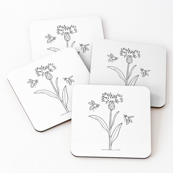 Item preview, Knapweed growing in a meadow with bees collecting nectar designed and sold by rasagamastore.