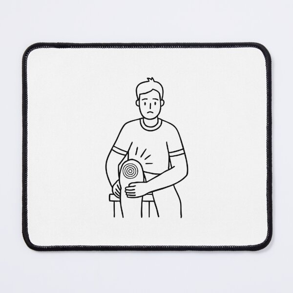 Item preview, Someone holding their knee in pain, indicating an injury designed and sold by rasagamastore.