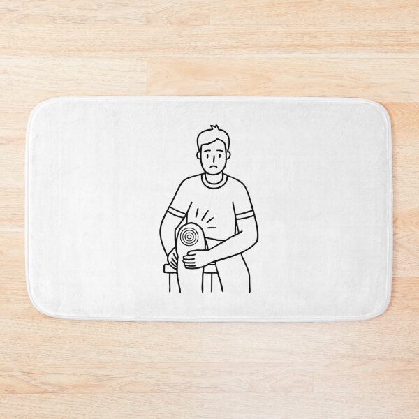 Item preview, Someone holding their knee in pain, indicating an injury designed and sold by rasagamastore.