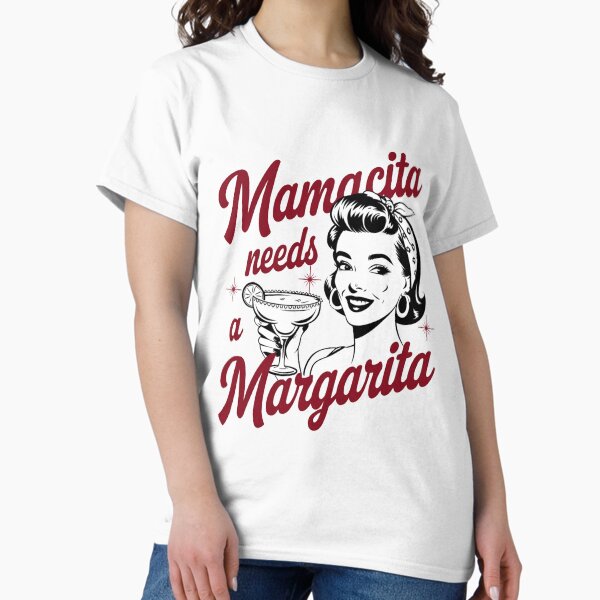 Aperçu de l'œuvre T-shirt rétro « Mamacita a besoin d'une Margarita » créée et vendue par FashionVibefriend.