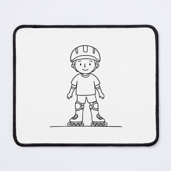 Item preview, Young boy wearing kneepads for safety while learning to roller skate designed and sold by rasagamastore.